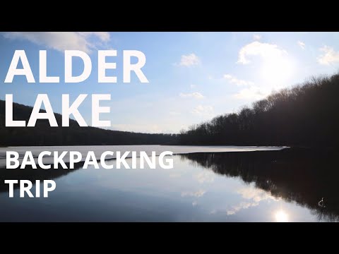 Backpacking in the Catskill Mountains at Alder Lake
