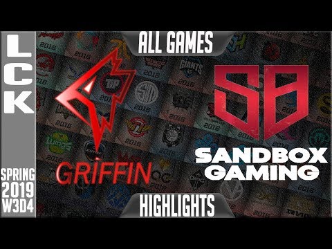 GRF vs SB Highlights ALL GAMES | LCK Spring 2019 Week 3 Day 4 | Griffin vs Sandbox Gaming