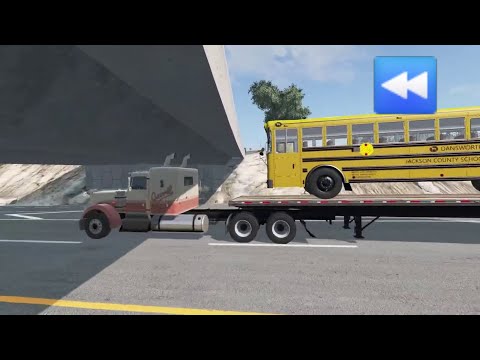 Trucks vs Bridges reverse#1 - BeamNG Drive