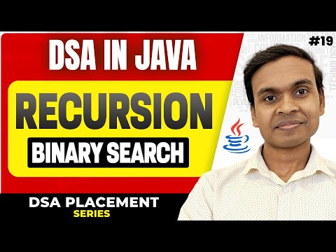 Binary Search Using Recursion In Java First Last Occurrence Dsa In Java Full Course 19