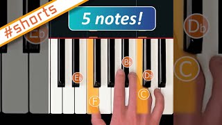 EASY piano song you need to learn! (5-notes) #shor