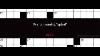 Prefix meaning spiral Crossword Clue Solution