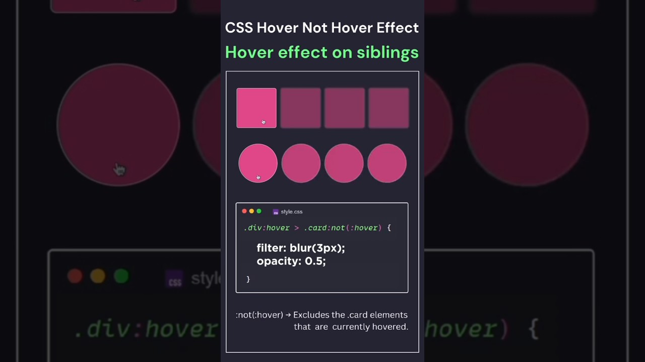 Hover Effect on siblings #css #webdesign