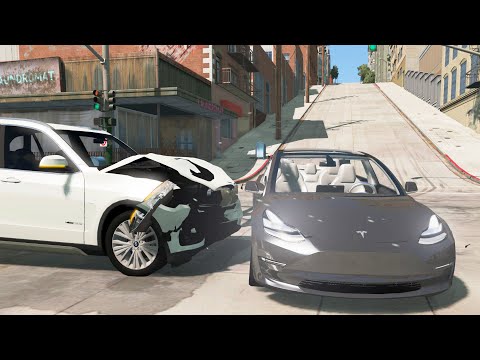 Crossroad Car Crashes 64 - BeamNG.Drive| BeamNGTV
