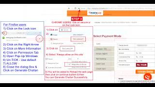How to Generate Cash Challan for Payment through ICICI Bank.