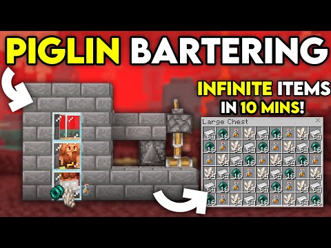 BEST PIGLING BARTERING FARM in 1.21 Minecraft Bedrock !