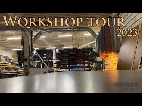 INDUSTRIAL WOOD SHOP TOUR woodworking shop in Lithuania; @Chiselsplay  in 2023