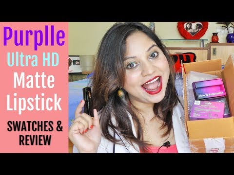 Purplle Ultra HD Matte Lipstick Swatches and Review | Best Affordable Matte Lipsticks 💄💄 Video