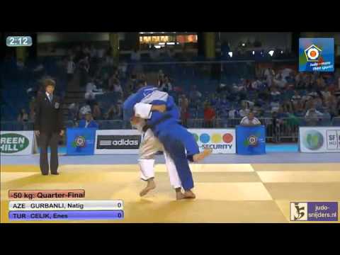 Judo 2013 European Championships Cadets Tallinn: Gurbanli (AZE) - Celik (TUR) [-50kg]
