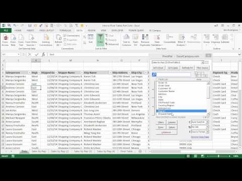 Introduction to Pivot Tables Charts and Dashboards in Excel Part 1