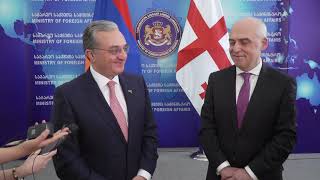 Հայաստանի ԱԳ նախարար Զոհրաբ Մնացականյանի հայտարարությունը մամուլի համար՝ Վրաստանի ԱԳ նախարար Դավիթ Զալկալիանիի հետ հանդիպման արդյունքներով