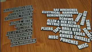 Review: Magnetic toolbox labels 12 pack or 21 pack  $13 / $27