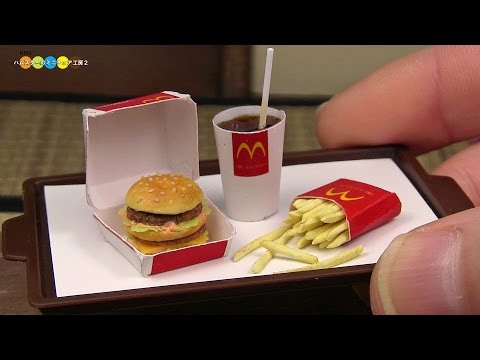DIY McDonald's Style Miniature Big Mac Meal (Fake food)　マクドナルド風ミニチュアビッグマックセット作り Video