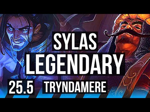 SYLAS vs TRYNDAMERE (MID) | 11/1/9, Legendary | KR Grandmaster | 25.5
