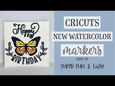 Cricuts NEW Watercolor Markers Tutorial !!! So much fun!