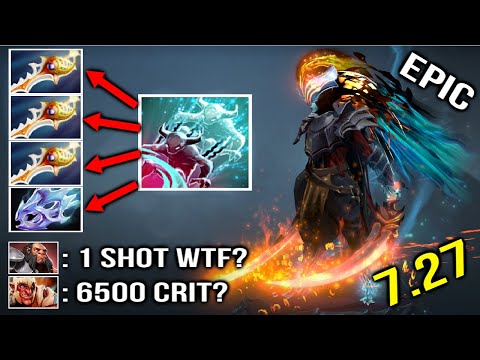 1 SHOT KILL 6500 Crit 3x Divine Rapier PA Most Epic 1v5 Comeback Feed To God by Raven WTF Dota 2