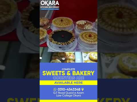 bakeri display steel counters in pakistan cake chiller salad bar juice bar #ptijalsagujranwala