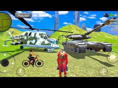 Amazing Iron Hero NY Gangster City - Army Tank and Helicopter in Open World #2 - Android Gameplay