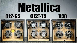 Video thumbnail for Did Metallica use G12-65, G12T-75 or V30 on RTL, MoP and AJFA? by Johan Segeborn