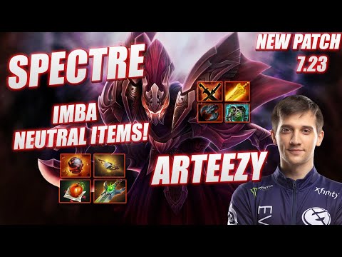 Arteezy - Spectre Safelane | Imba New Drop Items 7.23 DOTA 2 Patch | Pro Full Gameplay MMR Dota 2