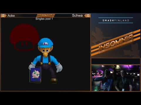 Insomnia XX - Melee Singles - Pools - Schwa(Jigglypuff) vs Acke(Luigi)