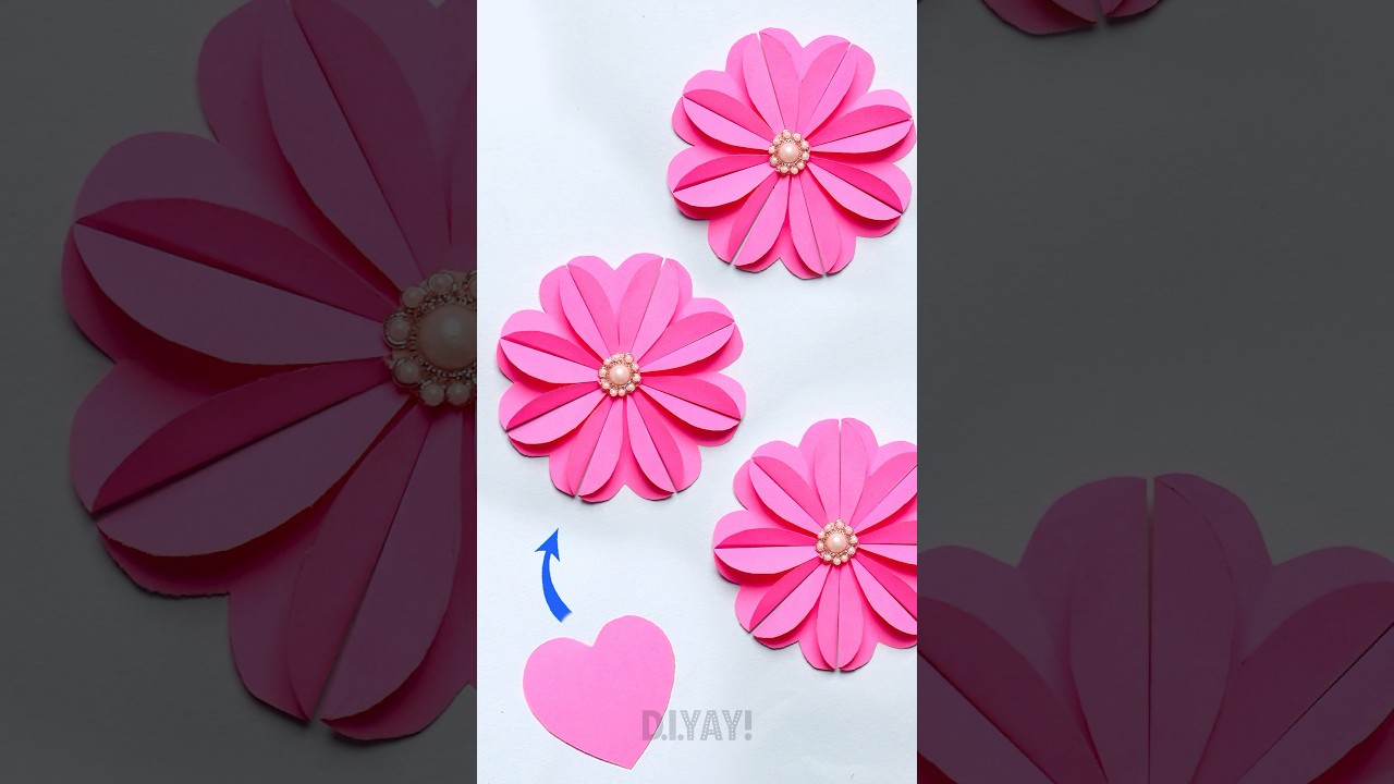 Make Easy DIY Paper Flowers Like a Pro 🌺 #papercrafts #paperflower #craftideas