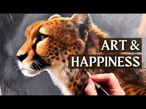 Saying Yes to Art & Happiness (While Painting A Cheetah)