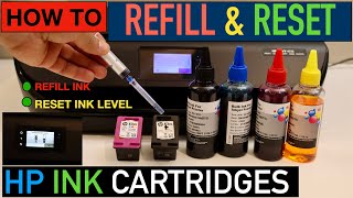 HP 63 Ink Cartridge Refill & Reset the ink Level.
