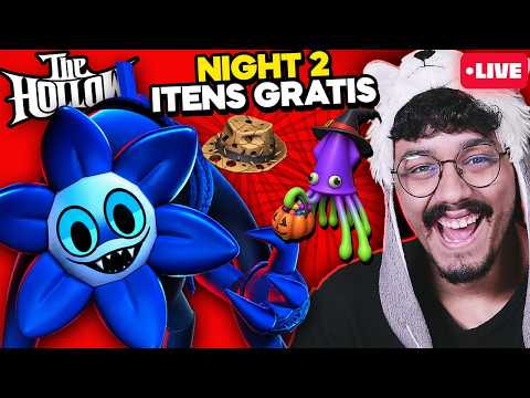 🔴 NIGHT 2 do THE HOLLOW ROBLOX! PEGANDO ITENS GRATIS e DROPANDO ITEM de VIDEO STAR, DEV, ADMIN!