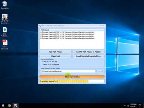 VCF To PDF Converter Software