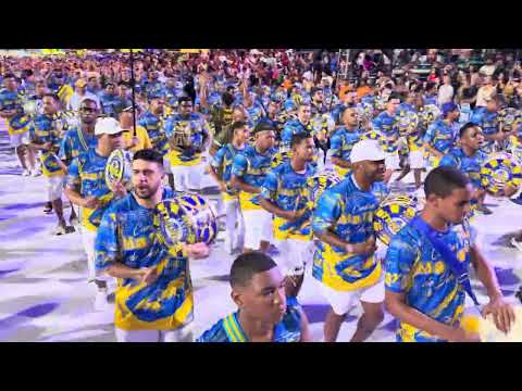 Bateria da Unidos da Tijuca no ensaio técnico para o carnaval 2026