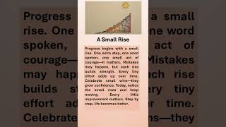 A Small Rise  #affirmations #boostyourconfidence #motivation #selfgrowth  #smallrise