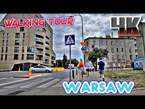 Warsaw Poland Walking Tour 4k // JUNE 24 ,2023