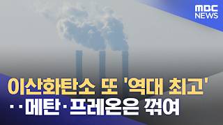 이산화탄소 또 '역대 최고'‥메탄·프레온은 꺾여 (2026.05.04/뉴스투데이/MBC)