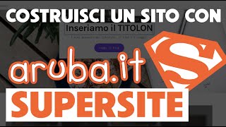 Come creare un Sito Web con Aruba SuperSite | Web Design e Basi di HTM