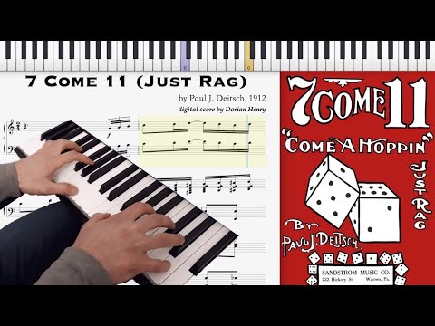 7 Come 11 - Just Rag by Paul Deitsch (1912, Ragtime piano)