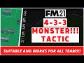 A MONSTER 433 | 94% Win Rate, Goals & Great Lower League Results! | Best FM21 Tactics