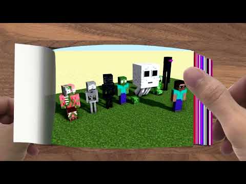 FLIPBOOK   Monster School  WORDS STORY CHALLENGE   Minecraft Animation010