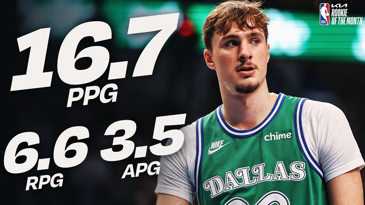 Cooper Flagg Named @kia  Western Conference Rookie of the Month!