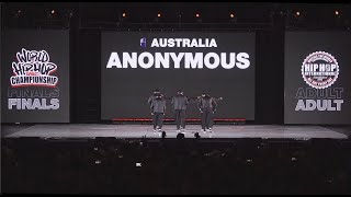 Anonymous - Australia | Adult Division | 2025 World Hip Hop Dance Championship Finals