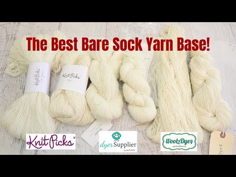 Dyepot PS #23 - 75/25 Sock Yarn; Comparing bases from KnitPicks, Dyer Supplier, and Wool2Dye4