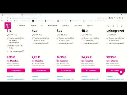 Die neuen Prepaid Tarife der deutschen Telekom! 😊