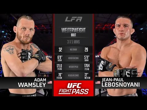 Jean-Paul Lebosnoyani vs Adam Wamsley full fight