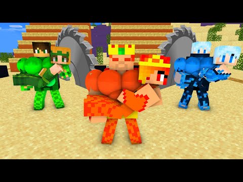 Monster School : SHORT LIFE ELEMENTAL GIRLFRIEND CHALLENGE + BODY BUILDER BOYFRIEND  - Minecraft