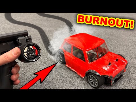 Mini Cooper RC Burnout car Destroys Carpet