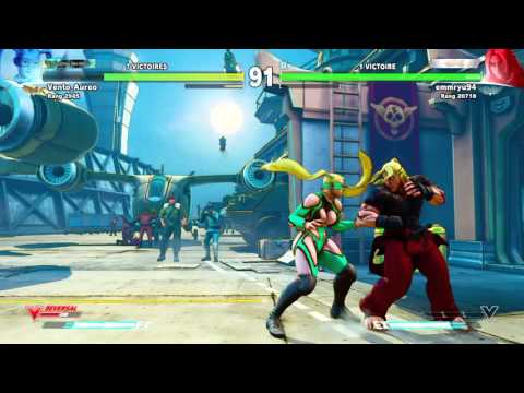 Street Fighter 5 - Vento_Aureo Rage quit noob
