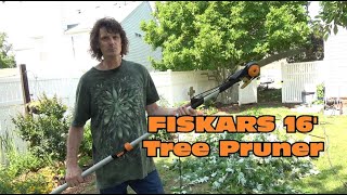 Fiskars 16 foot Tree Pruner - Chain Drive Extendable Pole Saw - REVIEW