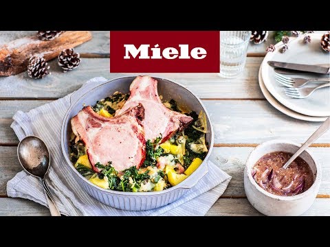 Rezept: Grünkohl-Kartoffelauflauf mit Kassler I Miele
