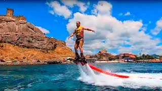 Лучший пляж Судака с лучшими развлечениями! Флайборд, Крым 2019
