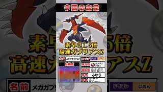 【チャンピオンズ】素早さ実数値334を誇る超高速ガブリアスZ【ポケモン】